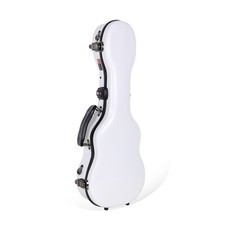 Crossrock Deluxe Fiberglass Concert Ukulele Case with TSA Lock, White picture