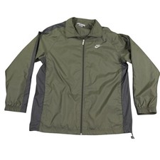 VTG Nike Windbreaker Jacket Mens L Olive Green Silver Tag Oversized Mesh Lined picture