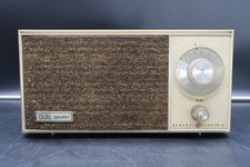 Vtg 1969 GE T1160-B AM Radio Mid Century Modern Dual Speaker Solid State Work picture