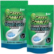 Green Gobbler Powder Plunger Toilet Bowl Clog Remover - 2 Pack Net Wt  picture