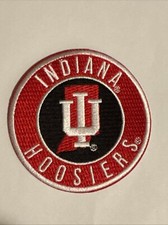 Indiana  Hoosiers vintage embroidered iron on patch 3” X 3” Hoosiers picture