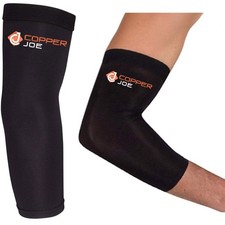 2 Pack Copper Joe Elbow Compression Sleeve Brace Arthritis Tennis Men and Women picture