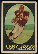 Jimmy JIM BROWN 1958 Topps #62 Rookie RC Cleveland Browns HOF VG *Centered* picture