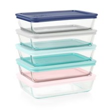 Pyrex 10pc Glass Meal Prep Set: Clear Glass Food Storage Containers picture