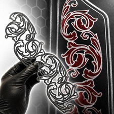 LiME LiNE Filigree & Scrollwork 2-Step Stencil Set for Custom Paint - 6 Pcs picture