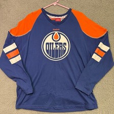 Reebok NHL Edmonton Oilers Ryan Nugent-Hopkins #93 Long Sleeve T-Shirt Men's XL picture