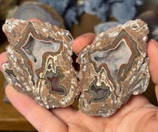 Baker Ranch Agate Specimen | Pink Druzy Crystal Cave, Fortification Banding picture