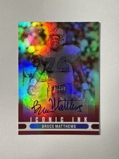 2022 Panini Absolute Iconic Ink Bruce Matthews Red 45/50 Auto picture