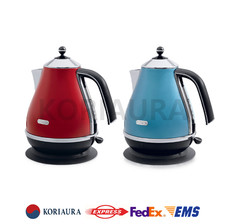 DeLonghi Icona Classic Electric Kettle KBO2001 Cordless 1.7L Blue Red New picture