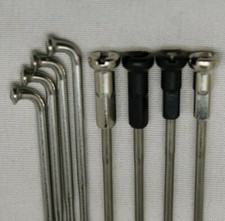 SILVER J-Bend DOUBLE BUTTED 14/15g(2.0/1.8) stainless bicycle spokes w/ nipples picture