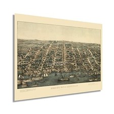 1863 Alexandria Virginia Map Poster - Old Map of Alexandria VA Wall Art Print picture