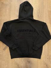 NWT Fear of God FOG Essentials Chest Logo Hoodie Stretch Limo Black S, M, L & XL picture