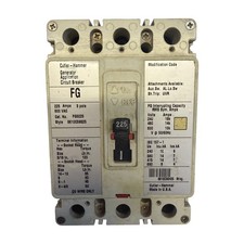 Cutler-Hammer FG3225 225A 3-Pole 600V Generator Circuit Breaker w/ Shunt Trip picture