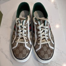 Gucci Men's Tennis 1977 Sneaker Monogram G Logo Size 10+ Men's picture