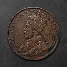 1912 🇨🇦 Canada George V - Large One Cent -Penny -  picture