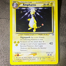 Pokémon TCG Ampharos 1/111 Neo Genesis Holo Rare English 80 HP picture