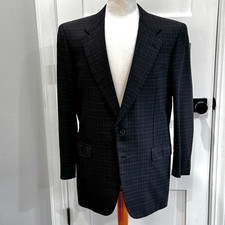 Brioni for Neiman Marcus Brown Windowpane Blazer 42R G2U picture