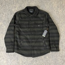 Roark Hebrides Jacket Mens Medium Sherpa Lined Wool Blend Snap Front Aztec NWT picture