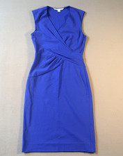 Diane Von Furstenberg - Leora Draped Jersey Dress Riviera Blue Sz. 6 picture