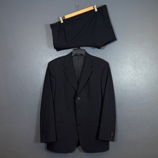 Hugo Boss us40s men’s Blue striped suit jacket w pants 100% wool  picture