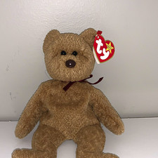 Ty Beanie Babies Curly Bear Plush Beanbag w/ Tag Vintage 1996 Ages 3+ picture