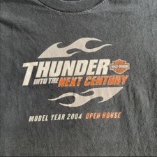 Harley Davidson 2004 Model Year Open House Staff Tee Faded Grey Mens Large picture
