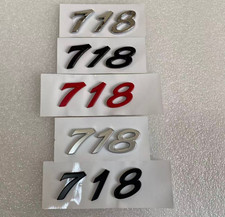 New Porsche 718 Logo Letters Rear Bumper Badge Tailgate Emblem Decal Deck Lid picture