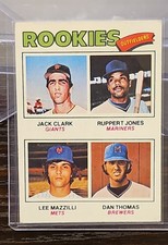 1977 Topps - Rookie Outfielders Jack Clark, Lee Mazzilli, Ruppert Jones #488... picture