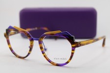 NEW ALAIN MIKLI A03144 005 BELLEVISTA HAVANA PURPLE AUTHENTIC EYEGLASSES 49-18 picture