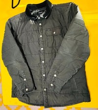 Brixton Cass Men L Quilted Jacket Corduroy Collar (Bleach marks) picture