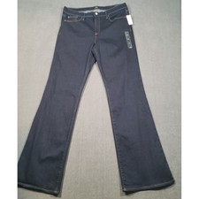 Gap Perfect Boot Jeans Womens 32 Regular Dark Indigo Blue Stretch Mid Rise New picture
