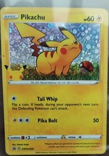 Pokemon 25th Anniversary General Mills Cereal Double Misprint Error Holo Pikachu picture