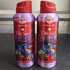 Old Spice Nightpanther Under Arm & Body Spray 5.1 oz Lot Of 2 picture