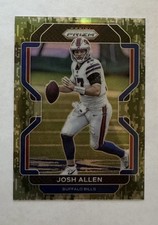 2021 Panini Prizm - Josh Allen #117 Forest Camo Prizm /15 First Off Line # 01/15 picture