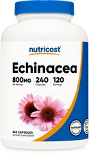 Nutricost Echinacea 800mg, 240 Vegetarian Capsules - 120 Servings picture
