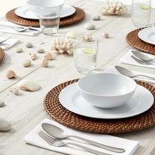 Set of 4 Wicker Rattan Chargers 13