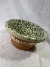 Antique Italian Tuscany Terra-Cotta Limmo Folk Splatter/Spongeware 9.5”  Bowl picture