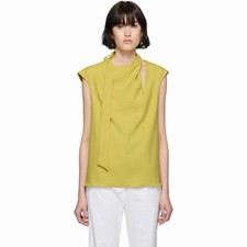 Tibi Chalky Sleeveless Drape Tie Top Womens Size 12 Minimalist Blouse NWT picture