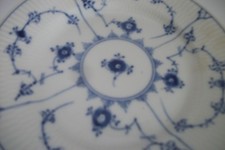 4 Royal Copenhagen Denmark Blue Fluted Half Lace Dessert Bread Plates picture