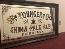 Wm Younger & Co India Pale Ale Edinburgh Advertising Bar Mirror Wall Art Ad Sign picture