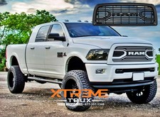Paintable Black Big Horn Grille For 13-19 Dodge Ram 2500 3500 Replacement W/ RAM picture