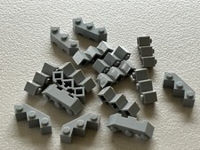 SHIPS FREE LEGO 2462 LIGHT BLUISH GRAY BRICK MODIFIED FACET 3 X 3 LOT (16) PARTS picture