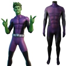 Beastboy Teen Titans Cos Jumpsuit Superhero Cosplay Costume Adult Kids Party picture