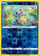 Squirtle Reverse Holo Common Pokemon GO 015/078 LP picture