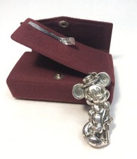 Vintage Walt Disney Mickey Mouse 2” Sterling Silver Puff Pendant Charm-11.6g picture