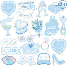 xo, Fetti Something Blue Bach & Bridal Shower Photo Props - 24pc | Bachelorette, picture