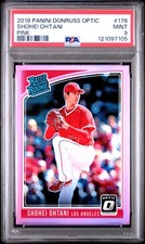 2018 Panini Donruss Optic #176 SHOHEI OHTANI Pink PSA 9 picture