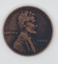 1952d Lincoln Wheat Cent With  Beautiful Black Patina That Collectors Dream Of.. picture