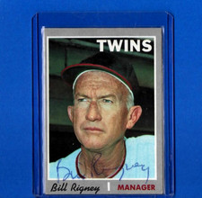 1970 TOPPS VINTAGE CARD SIGNED IP AUTO BILL RIGNEY MINNESOTA TWINS GREAT picture