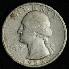 1932-D Washington Silver Quarter XF+ E291 IRALE picture
